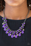 Paparazzi VINTAGE VAULT REPO "Diva Attitude" Purple Necklace & Earring Set Paparazzi Jewelry