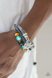 Paparazzi "Tree of Life" Silver Tree Charm Gray Cord Multi Color Bead Urban Bracelet Paparazzi Jewelry