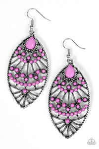 Paparazzi "Eastern Extravagance" Purple Earrings Paparazzi Jewelry