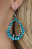 Paparazzi "Crystal Waters" Blue Earrings Paparazzi Jewelry