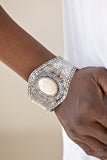 Paparazzi "Mojave Majesty" White Bracelet Paparazzi Jewelry