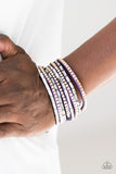 Paparazzi VINTAGE VAULT "This Time With Attitude" Purple Wrap Bracelet Paparazzi Jewelry