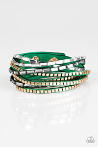 Paparazzi "This Time With Attitude" Green Wrap Bracelet Paparazzi Jewelry