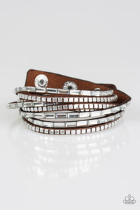 Paparazzi VINTAGE VAULT "This Time With Attitude" Brown Wrap Bracelet Paparazzi Jewelry