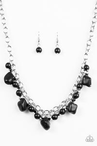 Paparazzi "Paleo Princess" Black Necklace & Earring Set Paparazzi Jewelry