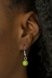 Paparazzi "Paleo Princess" Green Stone Silver Bead Necklace & Earring Set Paparazzi Jewelry