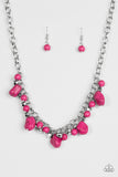 Paparazzi VINTAGE VAULT "Paleo Princess" Pink Necklace & Earring Set Paparazzi Jewelry