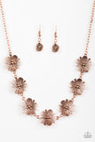 Paparazzi "Poppin Poppies" Copper Necklace & Earring Set Paparazzi Jewelry