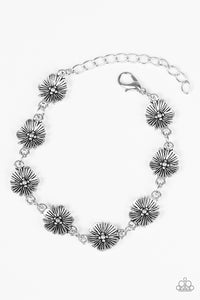 Paparazzi "Poppy Posh" Silver Bracelet Paparazzi Jewelry