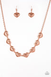 Paparazzi "Easy To Adore" Copper Necklace & Earring Set Paparazzi Jewelry