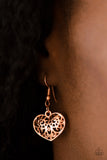 Paparazzi "Easy To Adore" Copper Necklace & Earring Set Paparazzi Jewelry