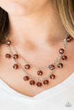 Paparazzi VINTAGE VAULT "Super Supernova" Brown Necklace & Earring Set Paparazzi Jewelry