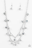 Paparazzi VINTAGE VAULT "Super Supernova" Silver Necklace & Earring Set Paparazzi Jewelry