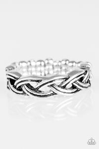 Paparazzi "Step Up To The PLAIT" Silver Ring Paparazzi Jewelry