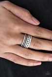 Paparazzi VINTAGE VAULT "Textile Tease" Silver Ring Paparazzi Jewelry