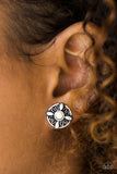 Paparazzi "WEST-Kept Secret" White Post Earrings Paparazzi Jewelry