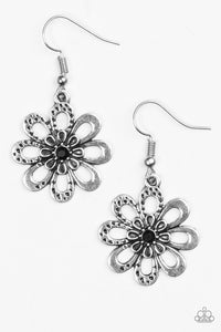 Paparazzi "Fashion Floret" Black Earrings Paparazzi Jewelry