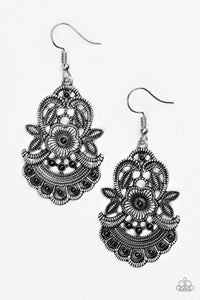 Paparazzi "Blooming Bora Bora" Black Earrings Paparazzi Jewelry