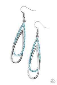 Paparazzi "REIGN Storm" Blue Earrings Paparazzi Jewelry