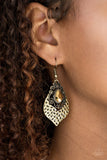 Paparazzi "Royal Rebel" Brass Earrings Paparazzi Jewelry