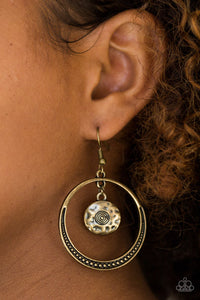 Paparazzi "Tundra Trip" Brass Earrings Paparazzi Jewelry