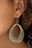 Paparazzi "Tundra Texture" Brass Antiqued Weave Hoop Earrings Paparazzi Jewelry