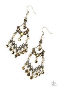 Paparazzi "Palace Princess" Brass Earrings Paparazzi Jewelry