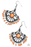 Paparazzi "Stone Lagoon" Orange Earrings Paparazzi Jewelry