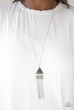 Paparazzi VINTAGE VAULT "Painted Plateaus" Green Necklace & Earring Set Paparazzi Jewelry