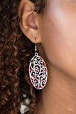 Paparazzi "Glistening Gardens" Red Earrings Paparazzi Jewelry