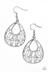 Paparazzi "Just DEWing My Thing" White Earrings Paparazzi Jewelry