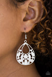 Paparazzi "Just DEWing My Thing" White Earrings Paparazzi Jewelry