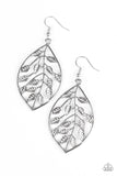 Paparazzi "Lay It On The VINE" Silver Vine Leaf Shaped Earrings Paparazzi Jewelry