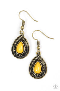 Paparazzi "Country Dusk" Yellow Earrings Paparazzi Jewelry