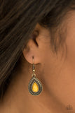 Paparazzi "Country Dusk" Yellow Earrings Paparazzi Jewelry