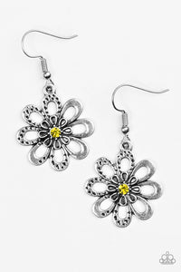 Paparazzi "Fashion Floret" Yellow Earrings Paparazzi Jewelry