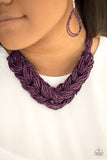 Paparazzi "WRAP Battle" Purple Necklace & Earring Set Paparazzi Jewelry