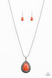 Paparazzi "Deep Creek" Orange Necklace & Earring Set Paparazzi Jewelry