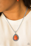 Paparazzi "Deep Creek" Orange Necklace & Earring Set Paparazzi Jewelry