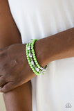 Paparazzi "Beaded Bravado" Green Bracelet Paparazzi Jewelry