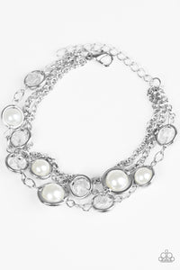 Paparazzi "Gatsby Gala" White Bracelet Paparazzi Jewelry