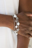 Paparazzi "Gatsby Gala" White Bracelet Paparazzi Jewelry