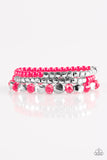 Paparazzi "Beaded Bravado" Pink Bracelet Paparazzi Jewelry