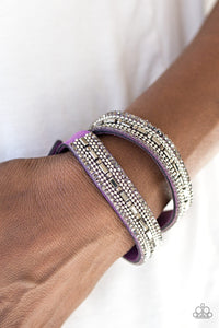 Paparazzi VINTAGE VAULT "Shimmer and Sass" Purple Wrap Bracelet Paparazzi Jewelry