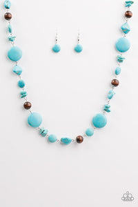 Paparazzi "Canyon Collection" Blue Necklace & Earring Set Paparazzi Jewelry