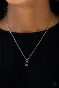Paparazzi "Best Of LOCK" Purple Necklace & Earring Set Paparazzi Jewelry