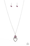 Paparazzi "Fluttering Heart" Purple Necklace & Earring Set Paparazzi Jewelry