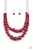 Paparazzi "Full BEAD Ahead!" Red Necklace & Earring Set Paparazzi Jewelry