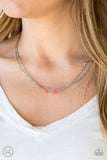 Paparazzi "Retro Rainbow" Orange Choker Necklace & Earring Set Paparazzi Jewelry