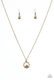 Paparazzi "Paint The Town In Glitter" Brass Necklace & Earring Set Paparazzi Jewelry